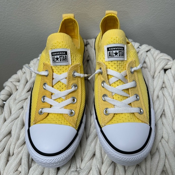 Converse chuck Taylor All Star women’s 8 Shoreline knit slip on yellow - Picture 2 of 8